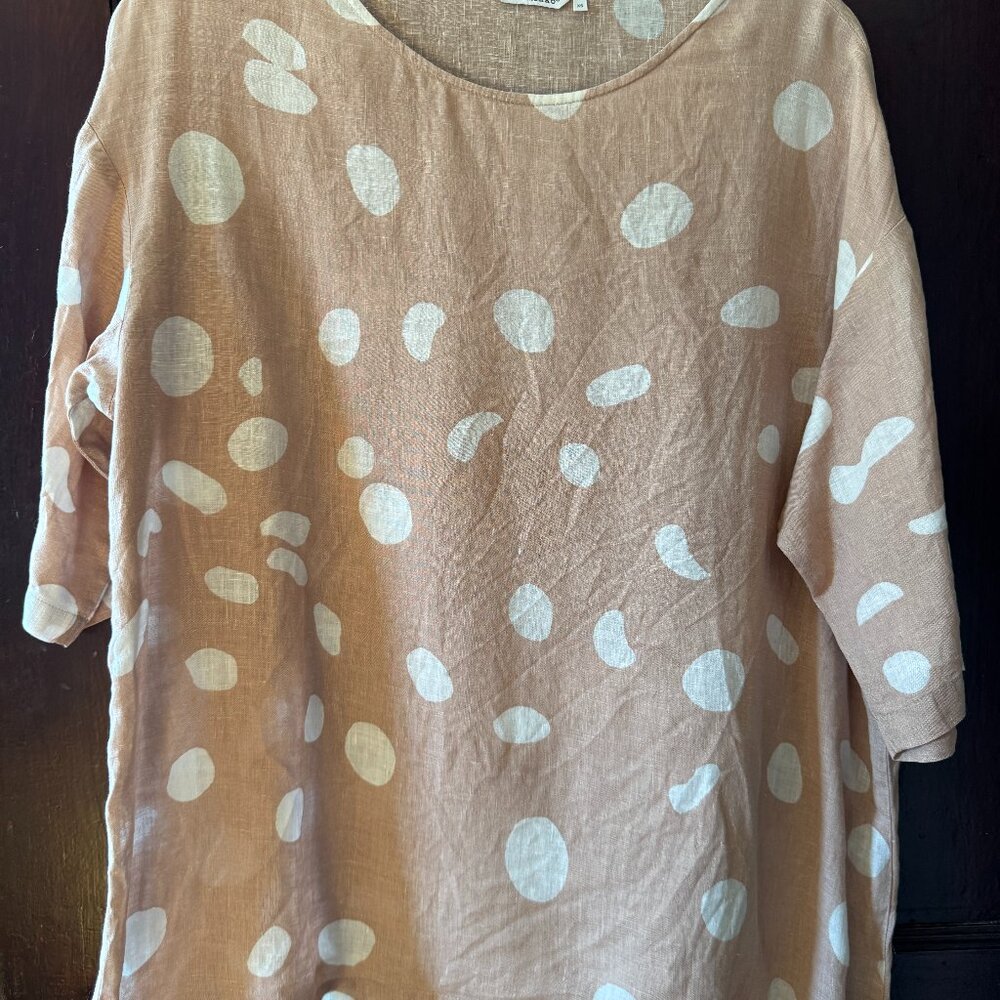 Marimekko Polka dot linen blouse